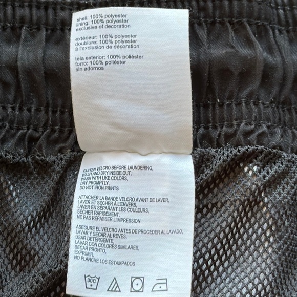 Mens Speedo Swim Trunks Size Large Black and Gray - Picture 7 of 9